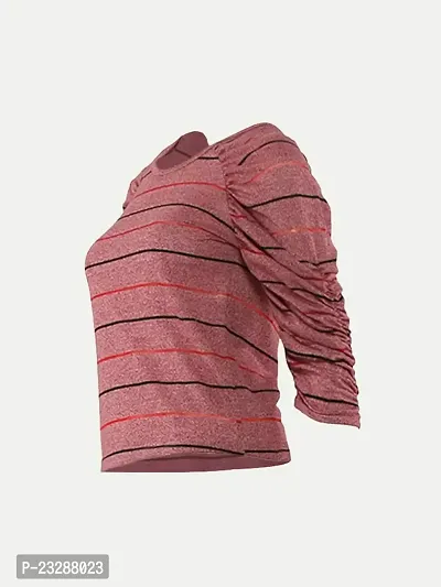 Rad prix Teen Girls Rouge-Pink Striped Top-thumb2