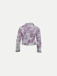 Rad prix Girls Tie-dye Purple Trucker Jacket-thumb3