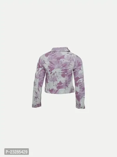 Rad prix Girls Tie-dye Purple Trucker Jacket-thumb4