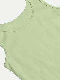 Rad prix Light Green Solid Tank-top-thumb2