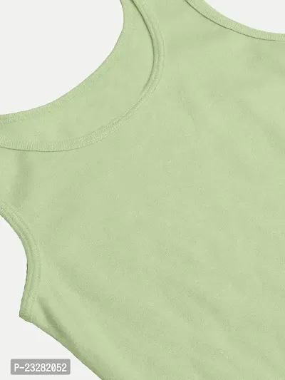 Rad prix Light Green Solid Tank-top-thumb3