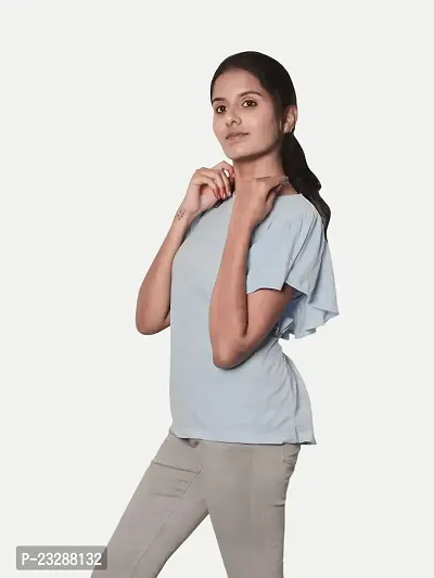 Rad prix Women Solid Casual Top - Light Blue Colour-thumb2