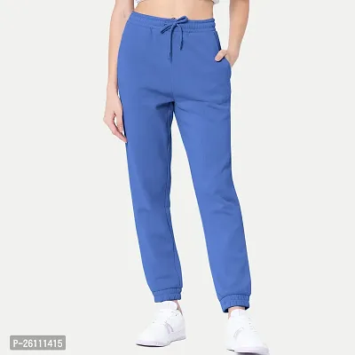 Womens Navy   Solid Joggers