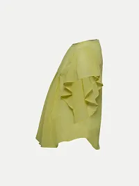 Trendy Yellow Polyester Top For Girls-thumb1