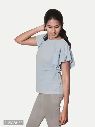 Rad prix Women Solid Casual Top - Light Blue Colour-thumb3