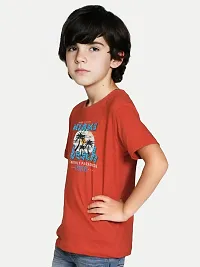 Rad prix Teen Boys Red Graphic Printed Tees-thumb1