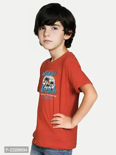 Rad prix Teen Boys Red Graphic Printed Tees-thumb2