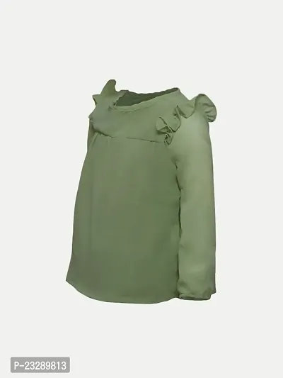 Rad prix Green Solid Blouse (8-9Y, Green)-thumb3