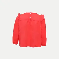 Rad prix Green Solid Blouse (8-9Y, Red)-thumb3