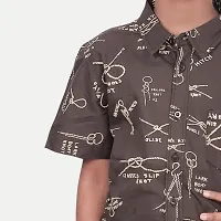 Rad prix Teen Boys Printed Black Shirt with Half-Sleeves-thumb2