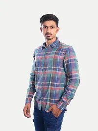 Rad prix Men Green Checkered Casual Cotton Shirt-thumb1