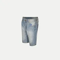 Elegant Blue Cotton Solid Shorts For Boys-thumb1