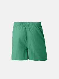 Elegant Green Cotton Solid Shorts For Boys-thumb3