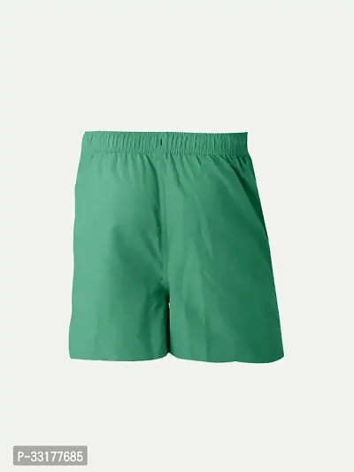 Elegant Green Cotton Solid Shorts For Boys-thumb4