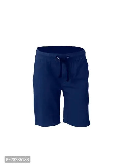 Rad prix Boys Dark Blue Solid Shorts-thumb0