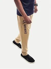 Rad prix Men Camel Solid Elasticated Cotton Activewear Joggers-thumb1