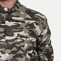 Rad prix Men Green Camouflage Full Sleeve Shirt-thumb2