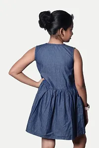 Rad prix Girls Blue Cotton Dress-thumb3