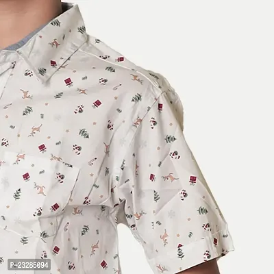 Rad prix Teen Boys All-Over Printed White Shirt-thumb3