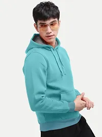 Rad prix Men Solid Mint Hoodie with Pockets-thumb3