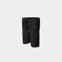 Elegant Black Cotton Solid Shorts For Boys-thumb1