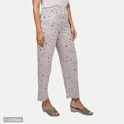 Rad prix Women Grey Star Printed Pyjamas-thumb3