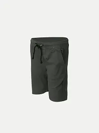 Elegant Green Cotton Solid Shorts For Boys-thumb1