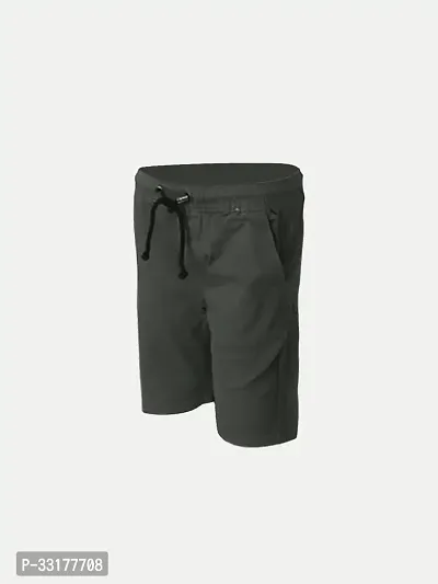 Elegant Green Cotton Solid Shorts For Boys-thumb2