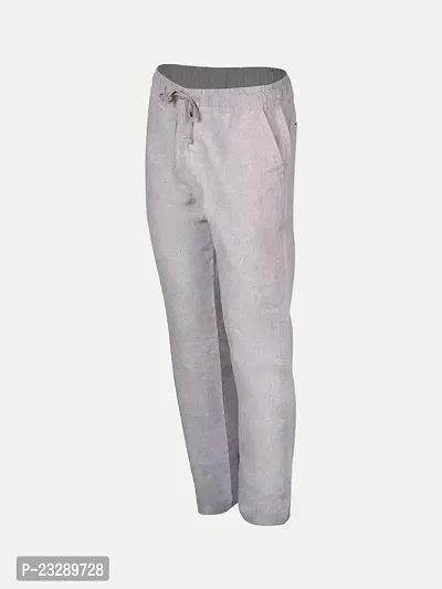 Rad prix Men Grey Solid Remi Cotton Chinos Trousers-thumb2