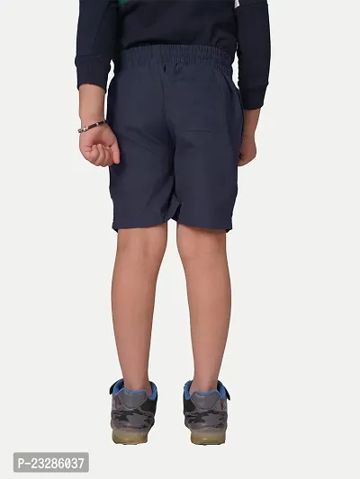 Rad prix Boys Navy-Blue Solid Casual Shorts-thumb4