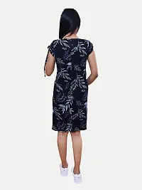 Rad prix Women Printed Black Midi Dress-thumb3