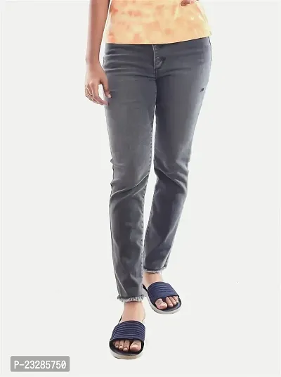 Rad prix Teen Girls Grey Solid Denims Pants-thumb0