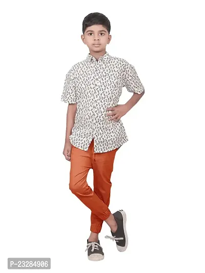 Rad prix Teen Boys Woven Jogger Pant- Orange Colour