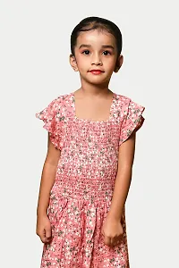 Rad prix Pink Smoked All-Over Printed Dress-thumb2