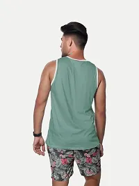 Men Light Green Textured and Printed Sports T-Shirt with Detailing-thumb4