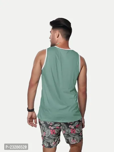 Men Light Green Textured and Printed Sports T-Shirt with Detailing-thumb5