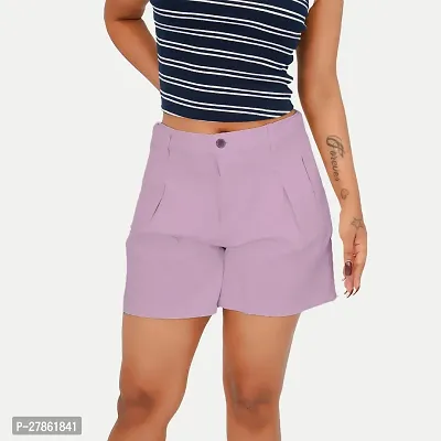 Women Denim Lilac Shorts