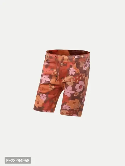 Rad prix Boys Maroon Floral Shorts-thumb2