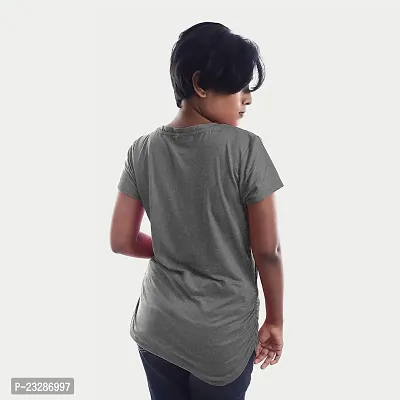 Rad prix Women Grey Half Sleeve Crew Neck T-Shirt-thumb4