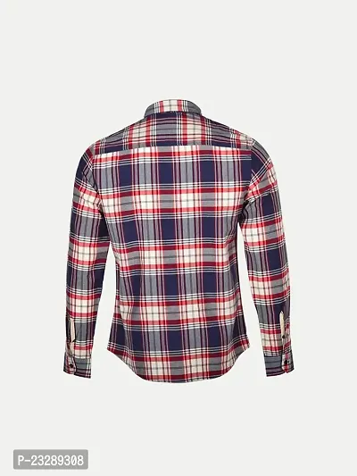 Rad prix Mens Blue/Red Checked Full Sleeve Shirt-thumb4