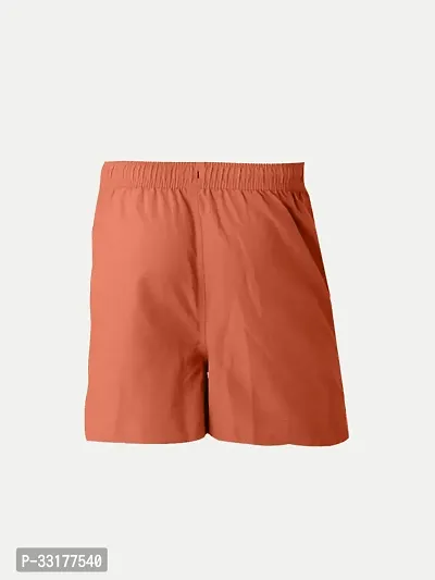 Elegant Peach Cotton Solid Shorts For Boys-thumb3