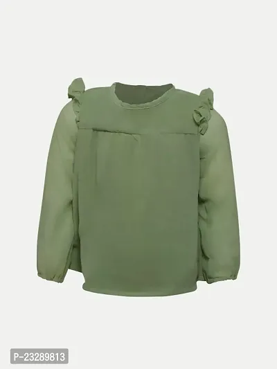 Rad prix Green Solid Blouse (8-9Y, Green)-thumb4