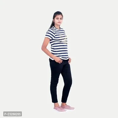 Rad prix Women Stripe Printed- Tees-thumb4