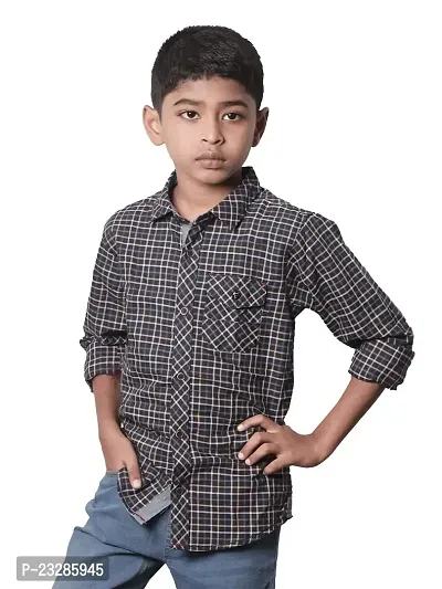 Rad prix Teen Boys Madras Checked Shirt- Navy Colour