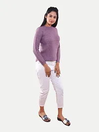 Women Lilac Lurex Pullover-thumb3