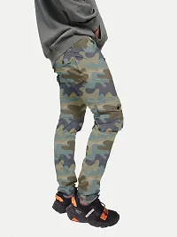 Rad prix Men Grey Camoflauge Elasticated Cotton Cargo Joggers-thumb1