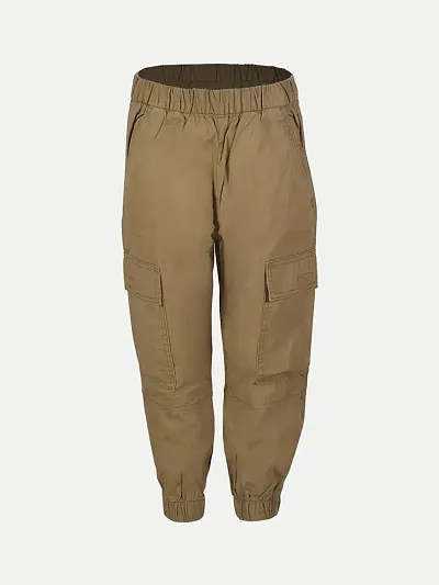 Girls Brown Casual Trousers