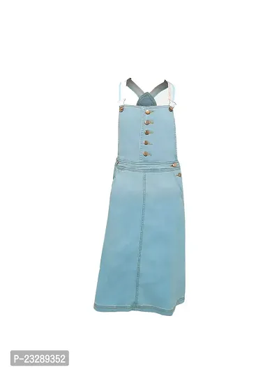 Rad prix Girls Blue Denim Dungaree-thumb0