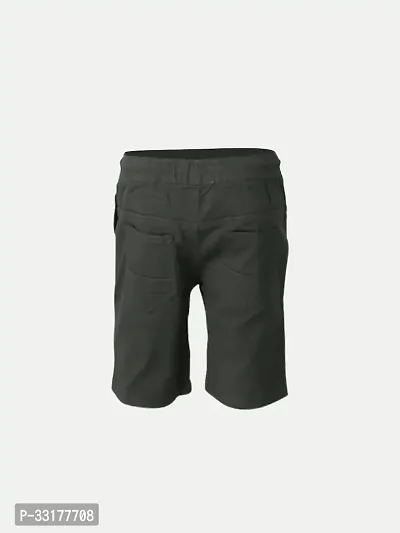 Elegant Green Cotton Solid Shorts For Boys-thumb4