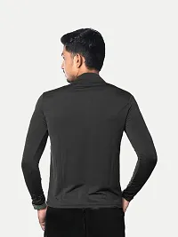 Rad prix Men Solid Active wear tees- Black Colour-thumb3